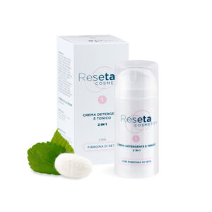 CREMA DETERGENTE E TONICO 2 IN 1 <br>(<strong>con 1% Fibroina di Seta</strong>) - 100 ml